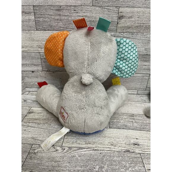 Bright Starts Elephant Toy Lot Plush Lovey Teether Crinkle Book Stuffed Animal - Picture 3 of 9